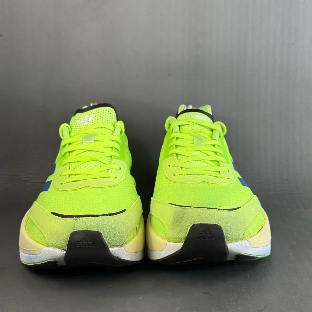adidas Adizero Boston 10 Signal Green Sonic Ink athletic sneaker shoes men's 10